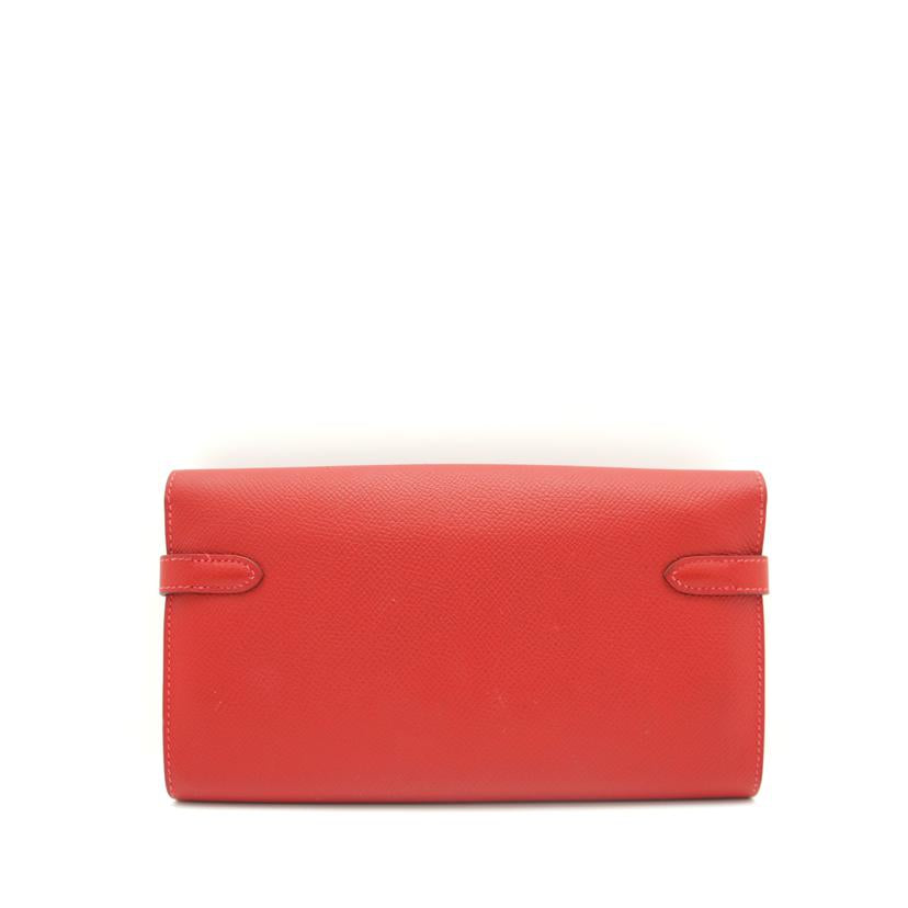 HERMES エルメス/ケリー　ロングウォレット／ヴォーエプソン／ルージュ系//□Q *****/ABランク/75