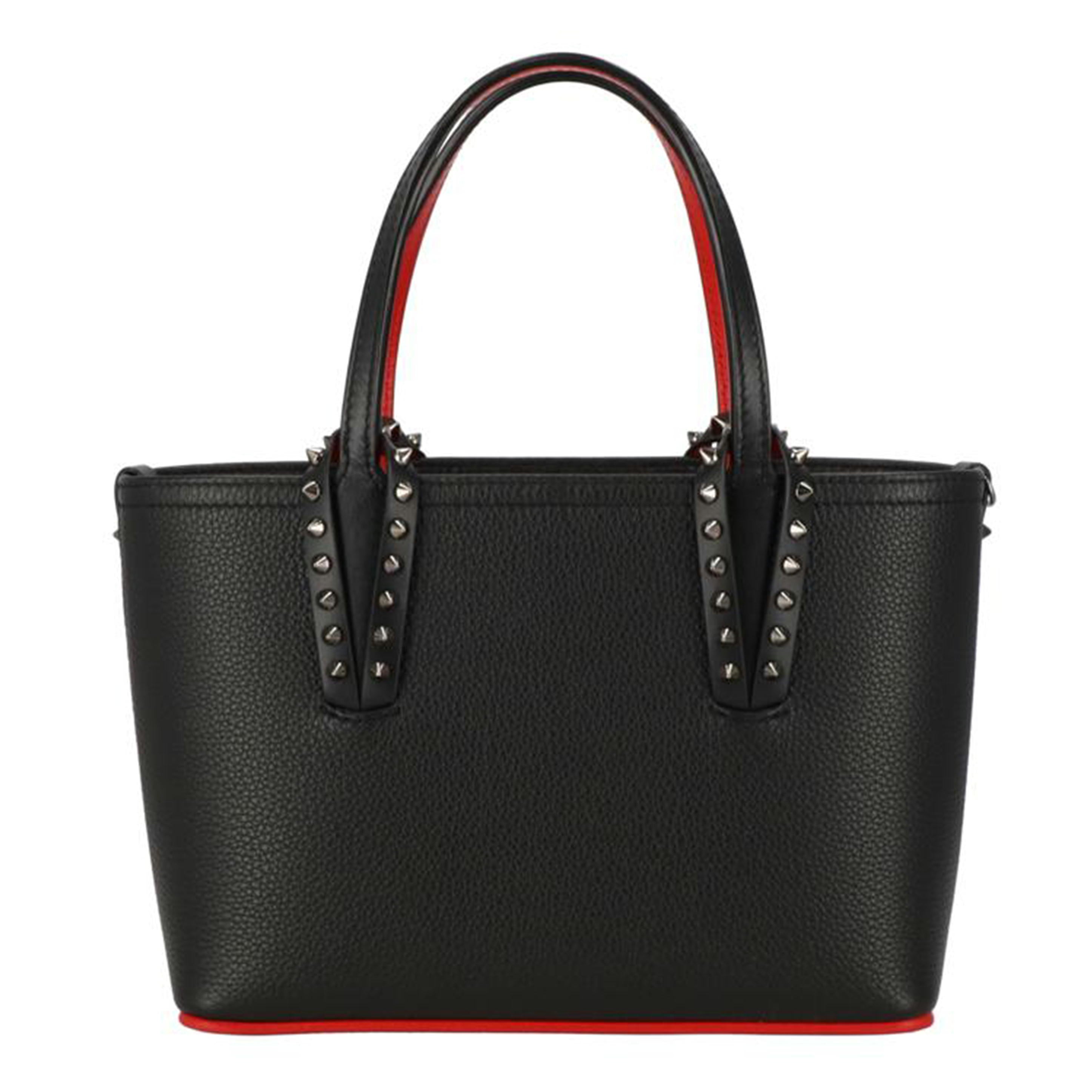 Christian　Louboutin　 クリスチャン ルブタン/カバタ　ミニ　トートバッグ／ブラック×レッド/1205054 CM53//Aランク/18