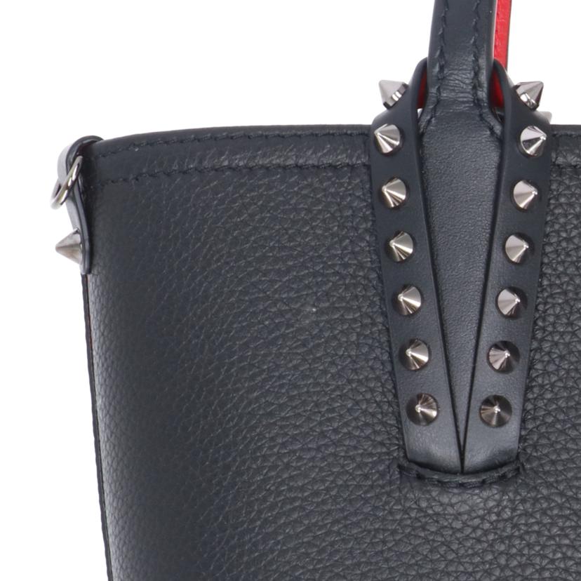 Christian　Louboutin　 クリスチャン ルブタン/カバタ　ミニ　トートバッグ／ブラック×レッド/1205054 CM53//Aランク/18