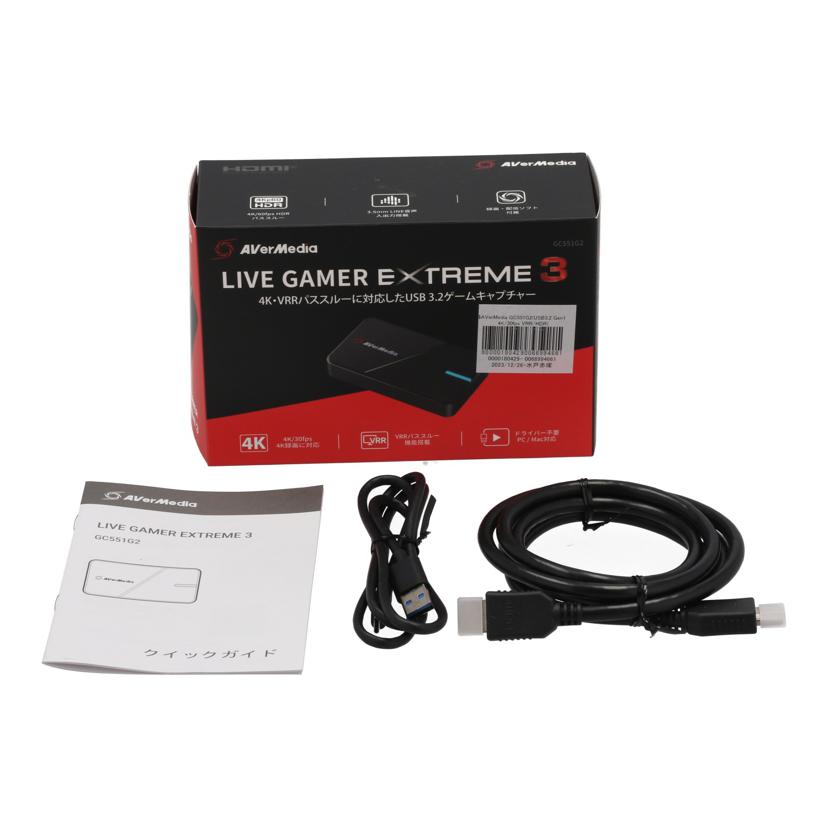 AVerMedia アバーメディア/ビデオキャプチャ/GC551G2//5312459600277/Bランク/25