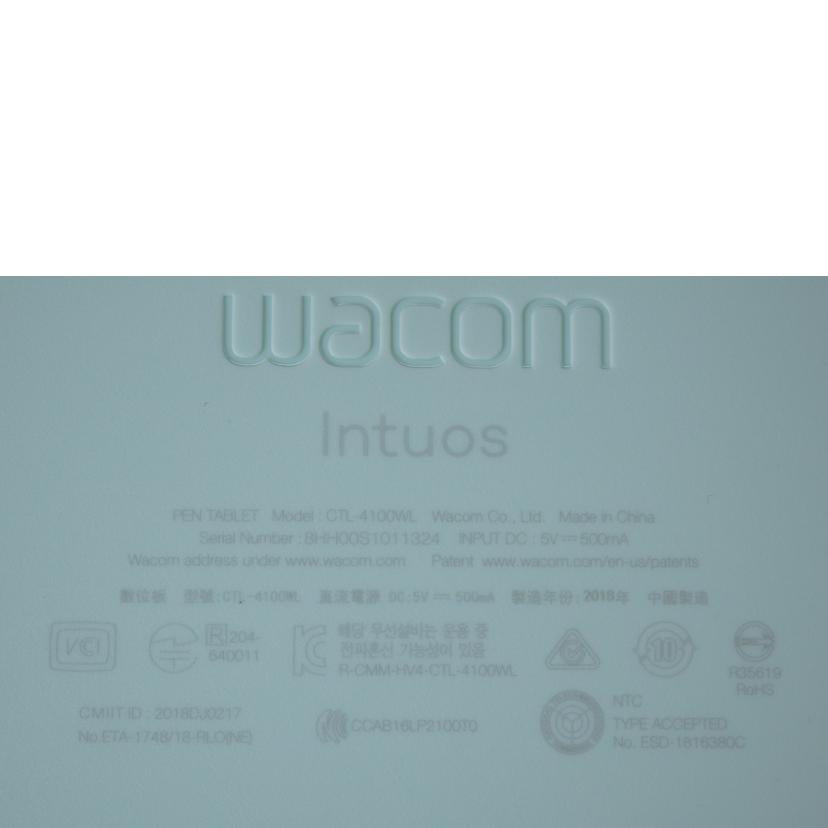 wacom ワコム/ペンタブレット/CTL-4100WL//8HH00S1011324/Bランク/76