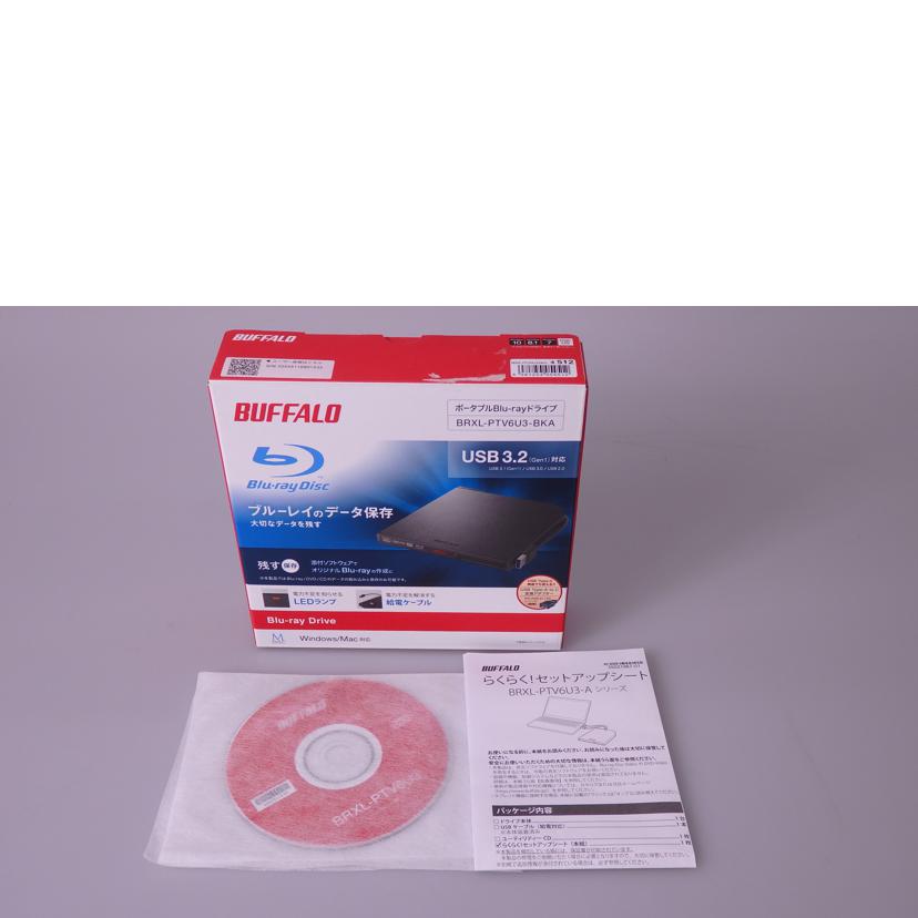 BUFFALO バッファロー/ポータブルBlu－rayドライブ/BRXL-PTV6U3-BKA//20545110801535/Bランク/76