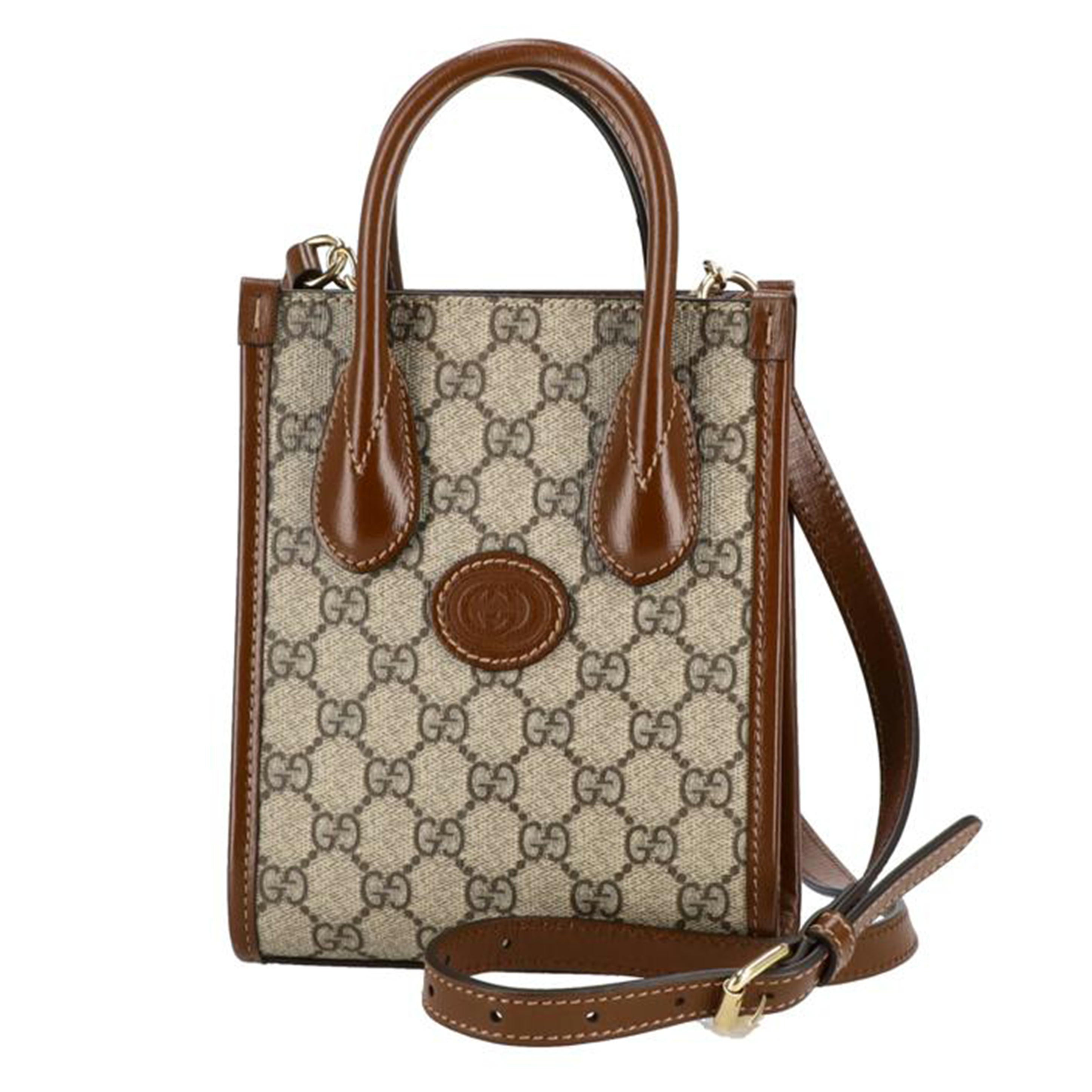 GUCCI グッチ/GGスプリーム　インターロッキングG　ミニトートバッグ/671623//525***/Aランク/09