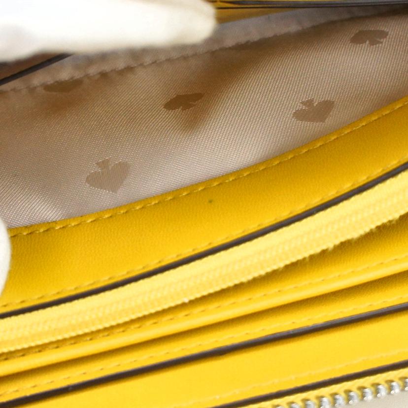 kate　spade ケイトスペード/ラウンドファスナー長財布／イエロー/WLRU5888//Aランク/18
