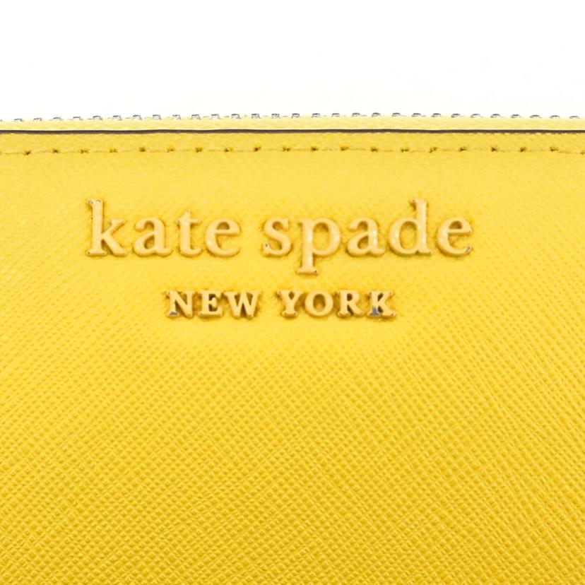 kate　spade ケイトスペード/ラウンドファスナー長財布／イエロー/WLRU5888//Aランク/18
