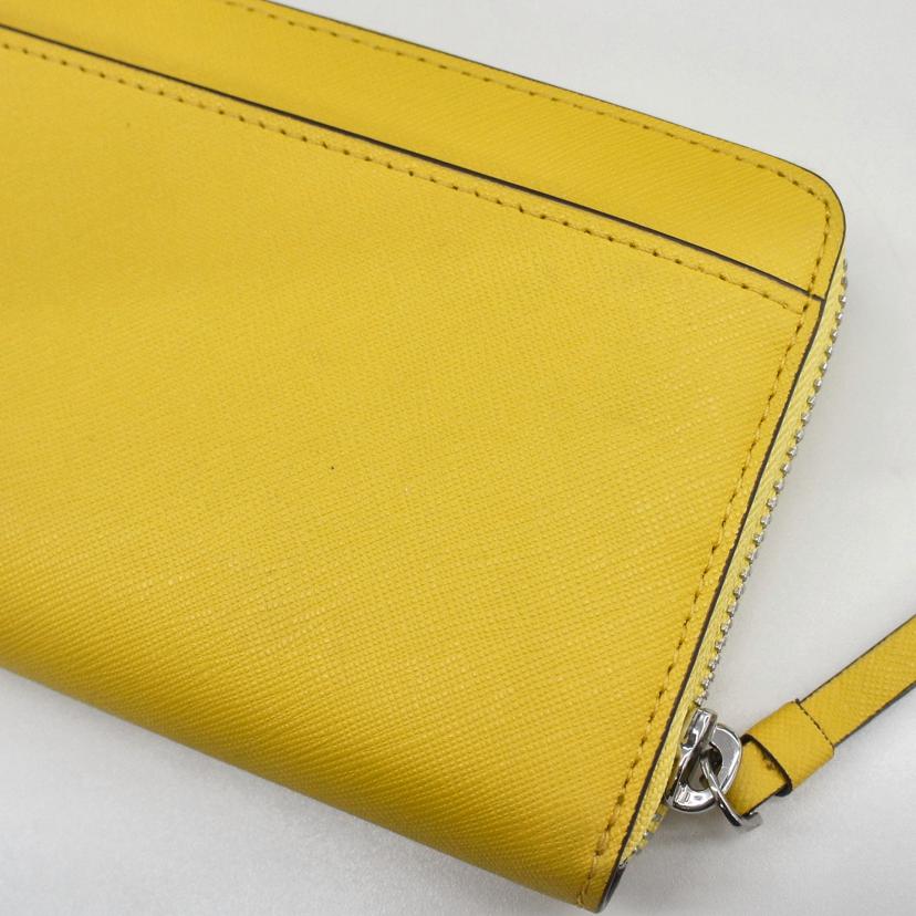 kate　spade ケイトスペード/ラウンドファスナー長財布／イエロー/WLRU5888//Aランク/18