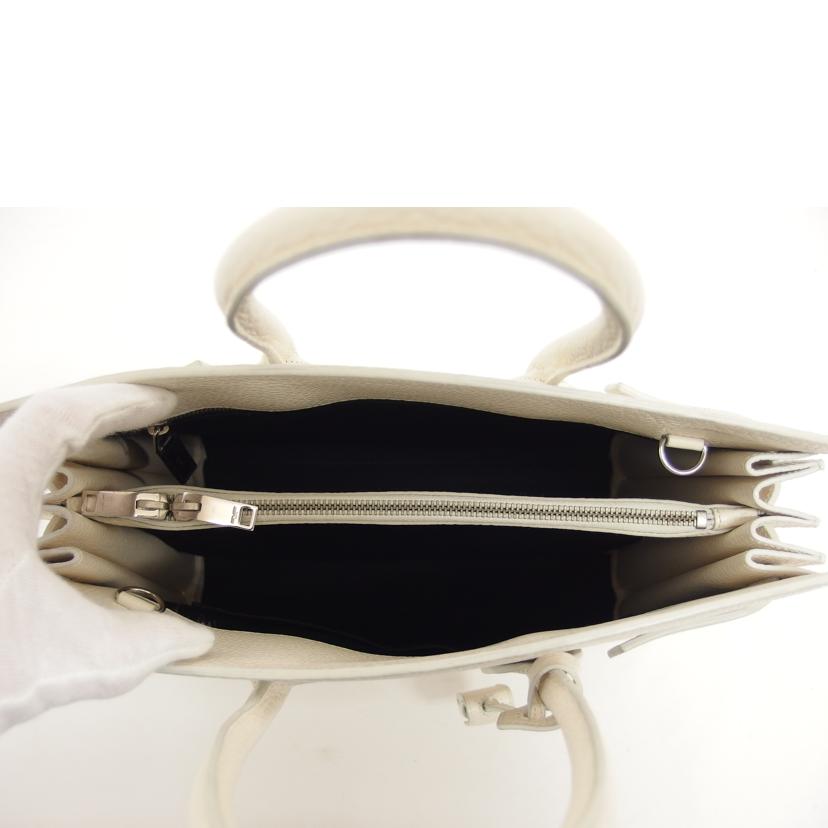 SAINT　LAURENT サンローラン/サックドジュール　レザー2wayハンド／ホワイト/GPM355153・0914//ABランク/04