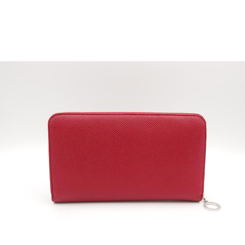 BVLGARI ブルガリ/ラウンドファスナー長財布／ルビレッド/37340//Aランク/88