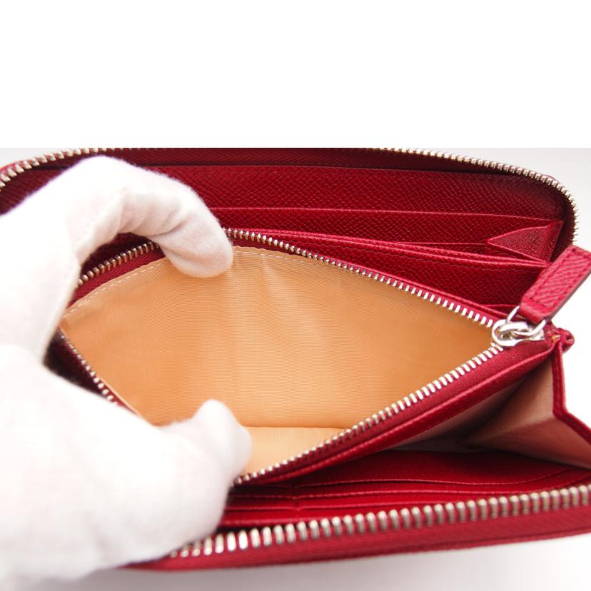 BVLGARI ブルガリ/ラウンドファスナー長財布／ルビレッド/37340//Aランク/88