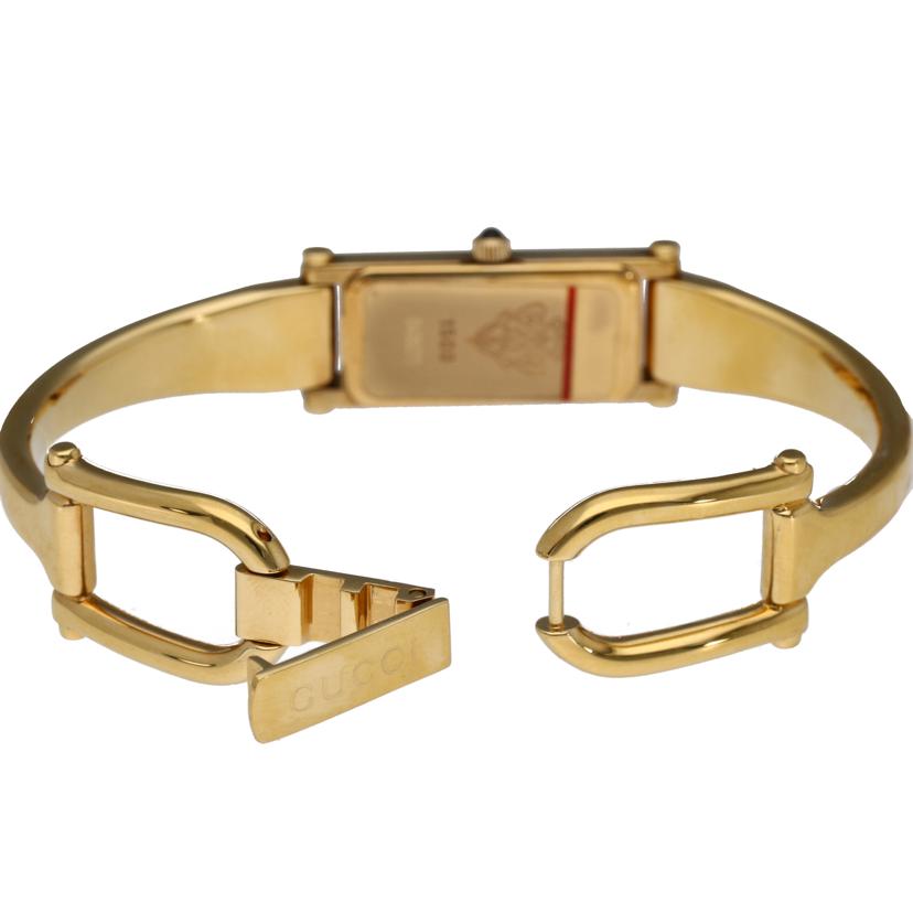 GUCCI グッチ/スクエアバングルウォッチ・ゴールド／クオーツ/1500L//043****/Aランク/06