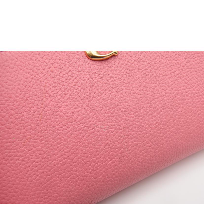COACH コーチ/アコーディオンジップウォレット／レザー／ピンク/CC489//L22**/ABランク/04