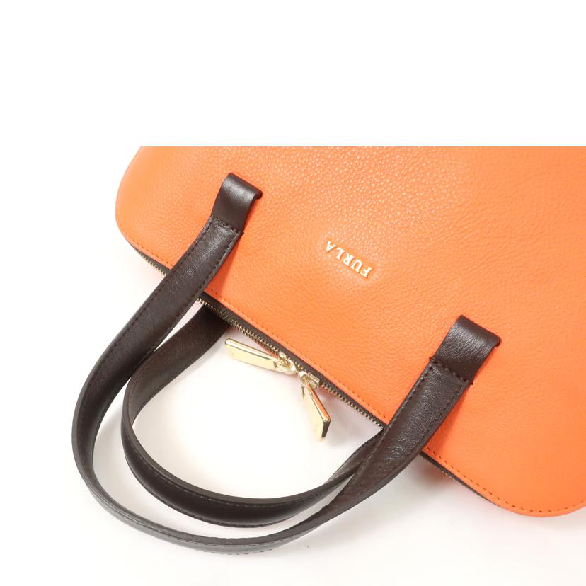 FURLA フルラ/2WAYレザーバッグ　オレンジ　ダークブラウン//ABランク/65