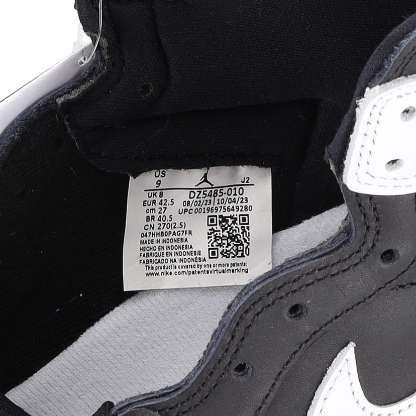 NIKE ナイキ/AIR　JORDAN　1　RETRO　HIGH　OG／27．0cm／ブラック×ホワイト/DZ5485-010//Sランク/01