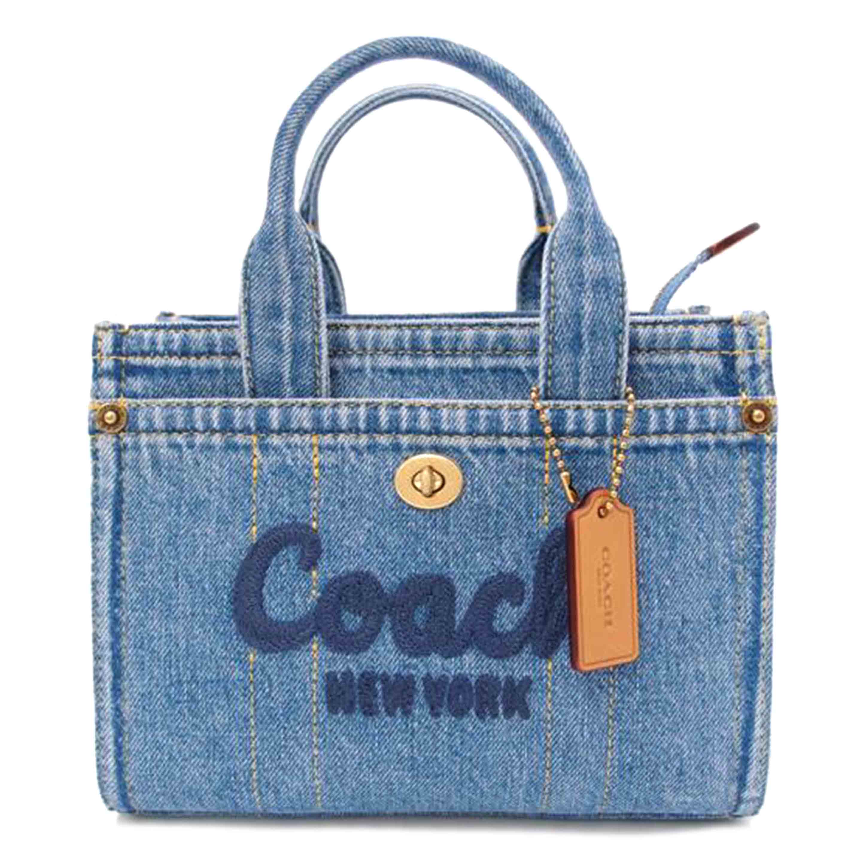 COACH コーチ/デニム2wayトート20／ブルー/CZ100//M24**/SAランク/69