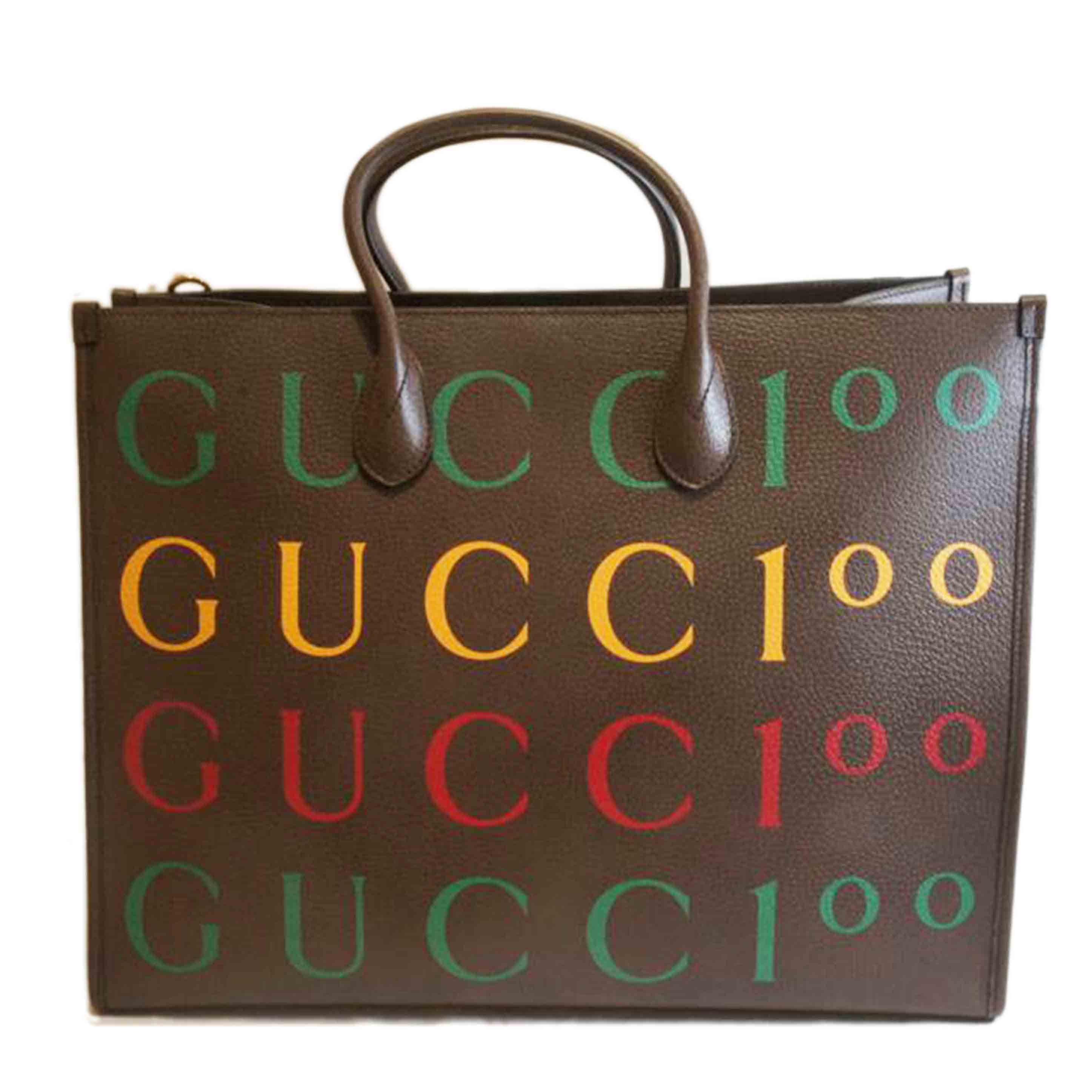 GUCCI グッチ/100th Anniversary/100周年記念レザートートペイント/676667//520***/Aランク/92