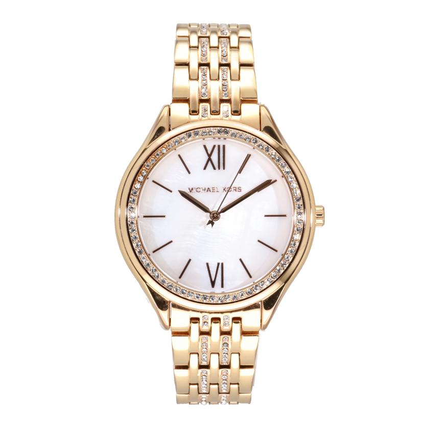 MICHAEL　KORS マイケルコース/シェル文字盤／ラインストーンベゼル／クォーツ/MK-7076//741***/Aランク/18