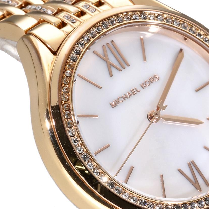 MICHAEL　KORS マイケルコース/シェル文字盤／ラインストーンベゼル／クォーツ/MK-7076//741***/Aランク/18