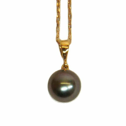 MIKIMOTO／K18NC黒蝶パール9．5mm//ABランク/92