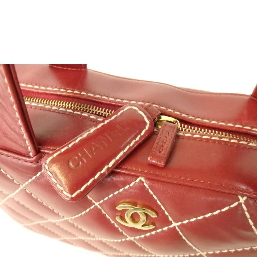 CHANEL シャネル/ココマーチ／ワイルドステッチハンドバッグ／ボルドー/A18121//741****/Bランク/84