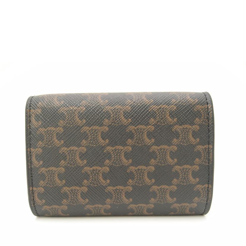 CELINE セリーヌ/トリオンフフォールデッドコンパクト財布／ブラウン/10D722BZ9//SAランク/69