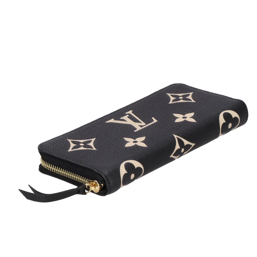 LOUIS VUITTONルイ・ヴィトン/ポルトフォイユ・クレマンス　ブラック　ベージュ／　モノグラム・アンプラント/M82338//RFI****/ABランク/93