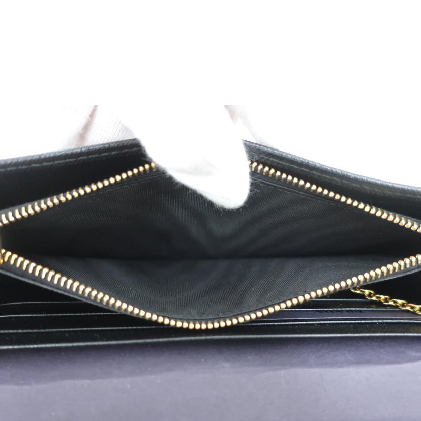 PRADA/サフィアーノ　Wホック長財布　ブラック/1MH132//Sランク/65