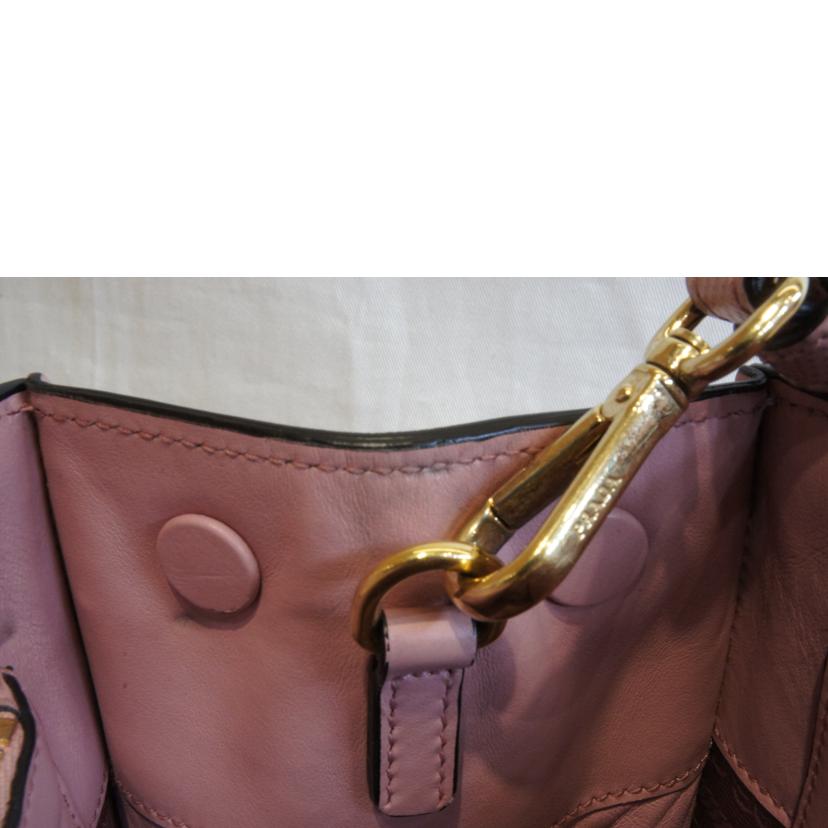 PRADA　 プラダ/レザー2wayハンドピンク//117/Aランク/92