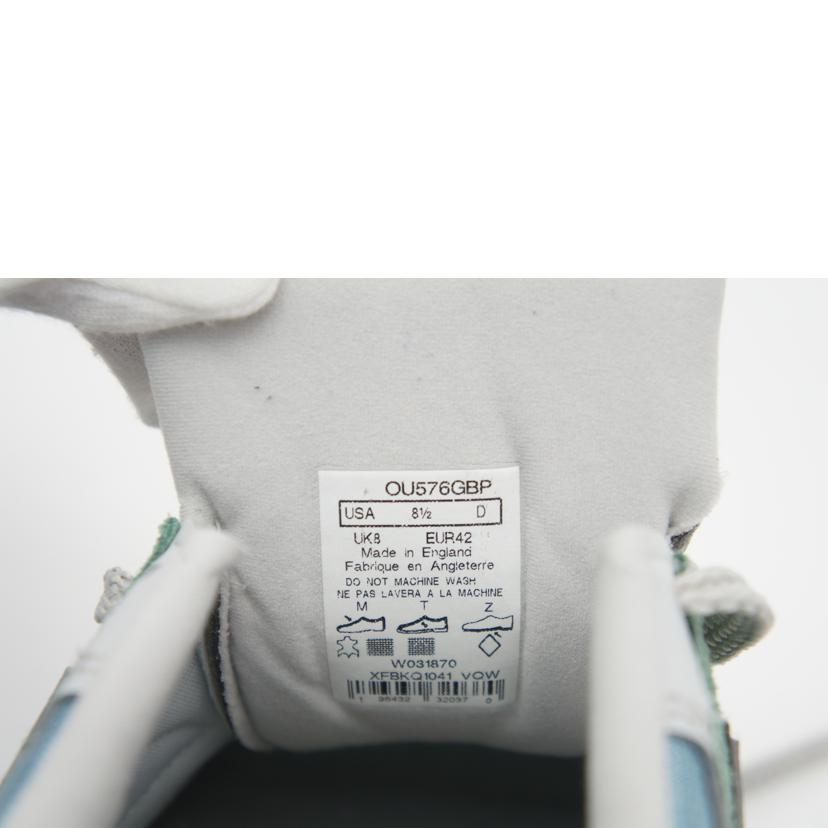 NB ニューバランス/576／グリーン／ストーンブルー/OU576GBP//ｻｲｽﾞ:UK表記8/ABランク/75