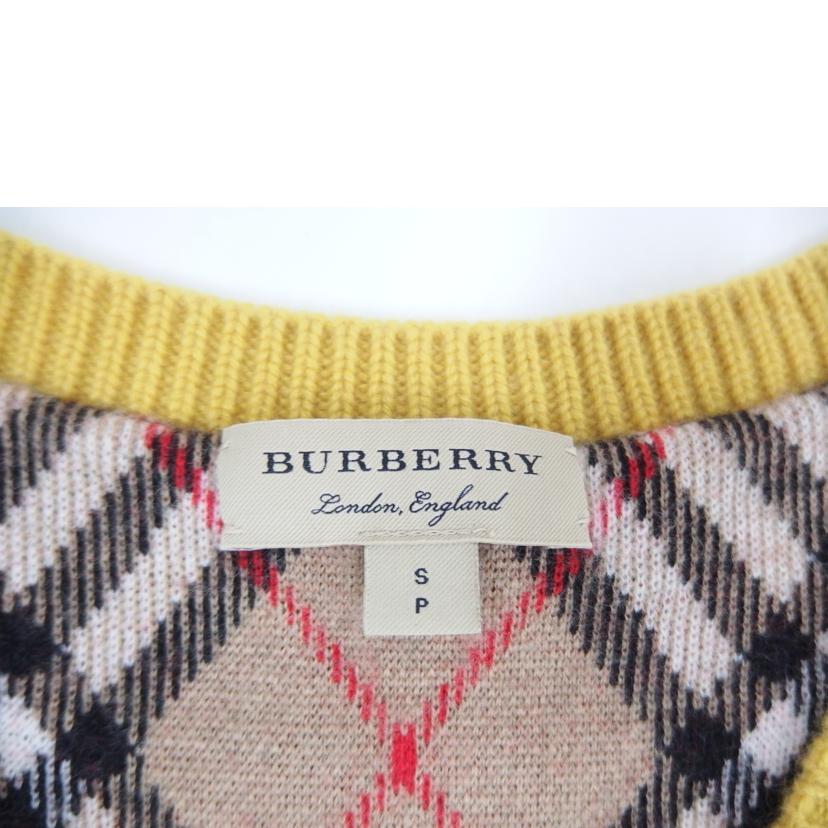 　BURBERRY ﾊﾞｰﾊﾞﾘｰ/　BURBRRYカシミヤベスト／イエロー//ABランク/82