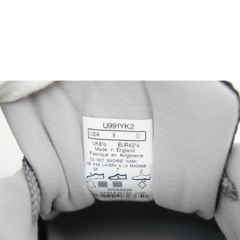 NB ニューバランス/991V2／イエロー/U991YK2//ｻｲｽﾞ:UK表記8 1/2/ABランク/75