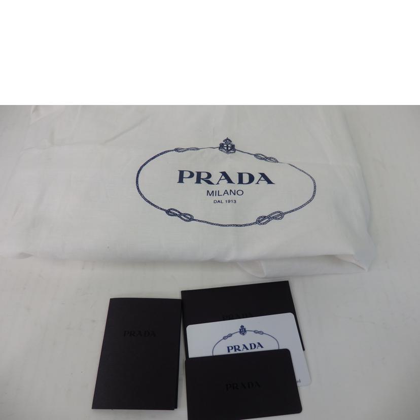 PRADA プラダ/カナパ2wayバッグ／幾何学模様／白×青×黒/B2642B//14/*/Aランク/84