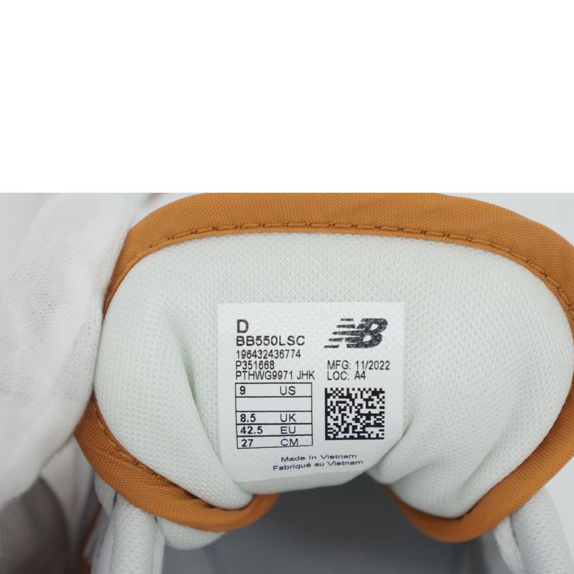 new　balance ニューバランス/550／ベージュ/BB550LSC//ｻｲｽﾞ:27cm/Aランク/75