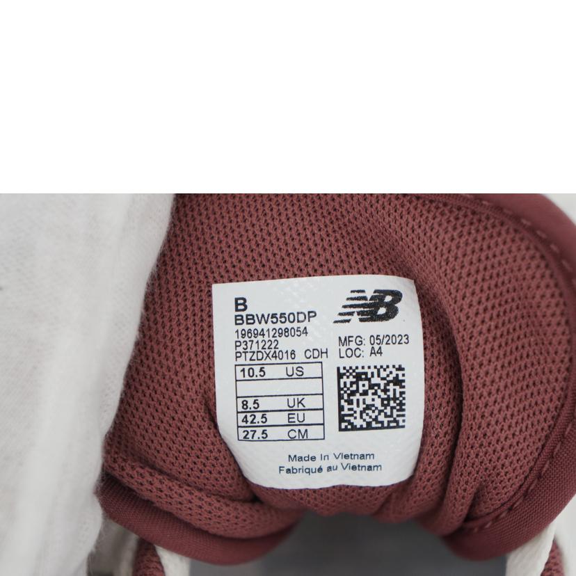 new　balance ニューバランス/550／バーガンディー/BBW550DP//ｻｲｽﾞ:27.5cm/Aランク/75