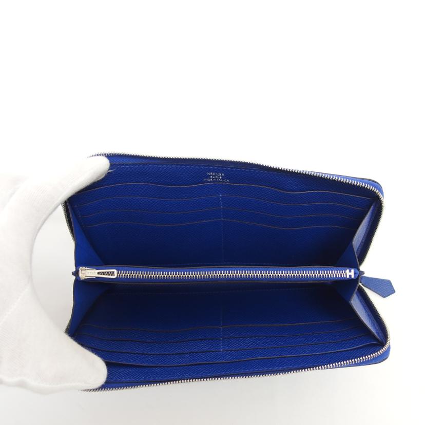 HERMES エルメス　長財布　ラウンドジップウォレット/アザップロング・クラシック／ブルー系/044088CK//T A********/Aランク/04