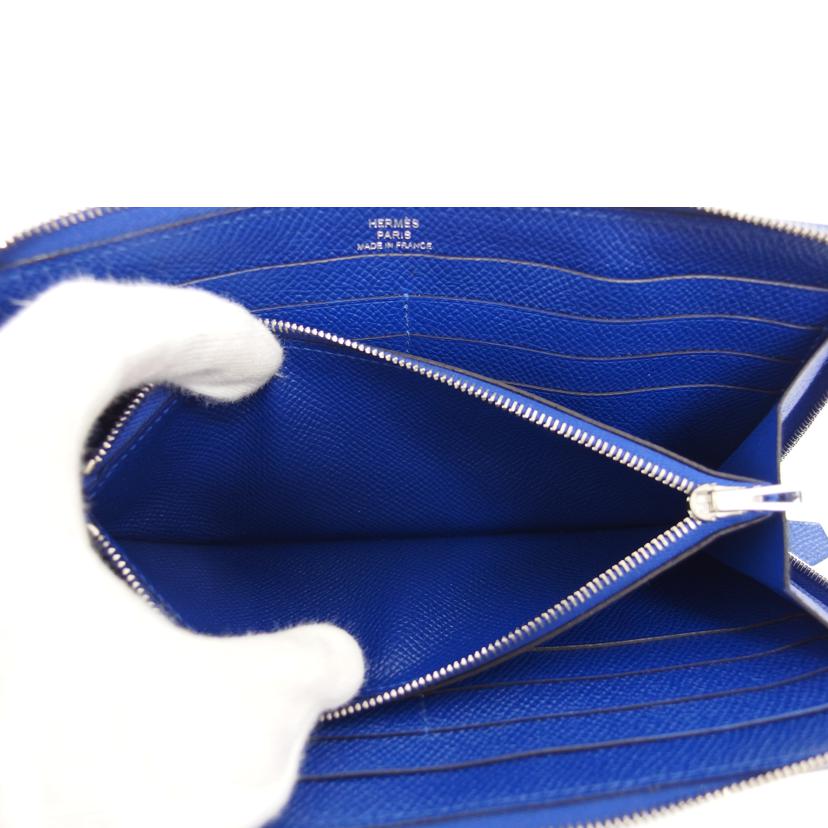 HERMES エルメス　長財布　ラウンドジップウォレット/アザップロング・クラシック／ブルー系/044088CK//T A********/Aランク/04