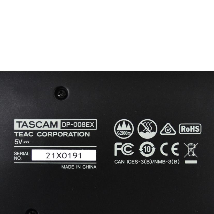 TASCAM タスカム/マルチトラックレコーダー/DP-008EX//21X0191/ABランク/75