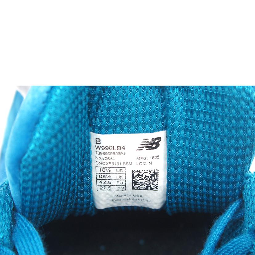 NB ニューバランス/990V4／Lake　Blue/W990LB4//ｻｲｽﾞ:UK表記8 1/2/Aランク/75