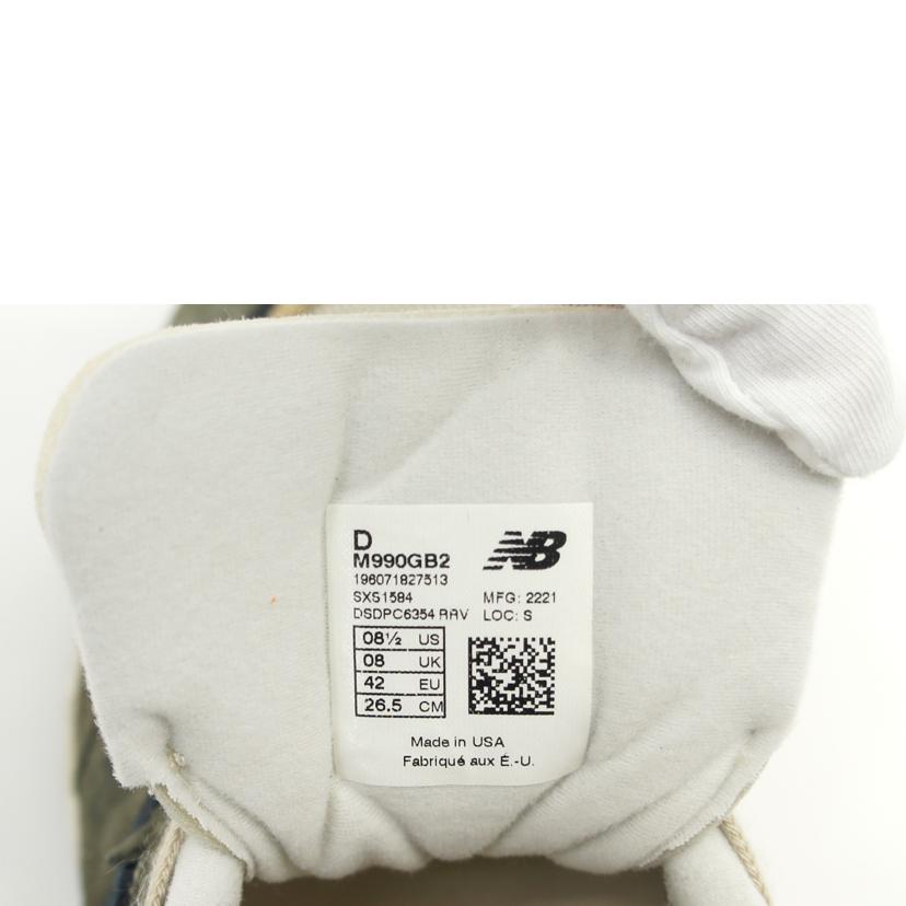NB ニューバランス/990V2／オリーブスウェード/M990GB2//ｻｲｽﾞ:26.5cm /Aランク/75