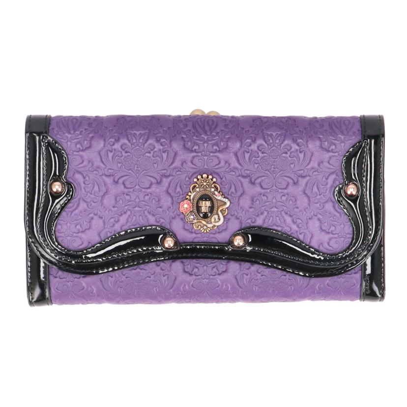 ANNA　SUI アナスイ/ガマ口／二つ折り長財布／パープル/316110//Aランク/18