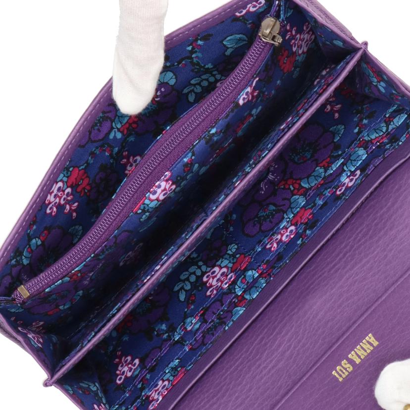 ANNA　SUI アナスイ/ガマ口／二つ折り長財布／パープル/316110//Aランク/18