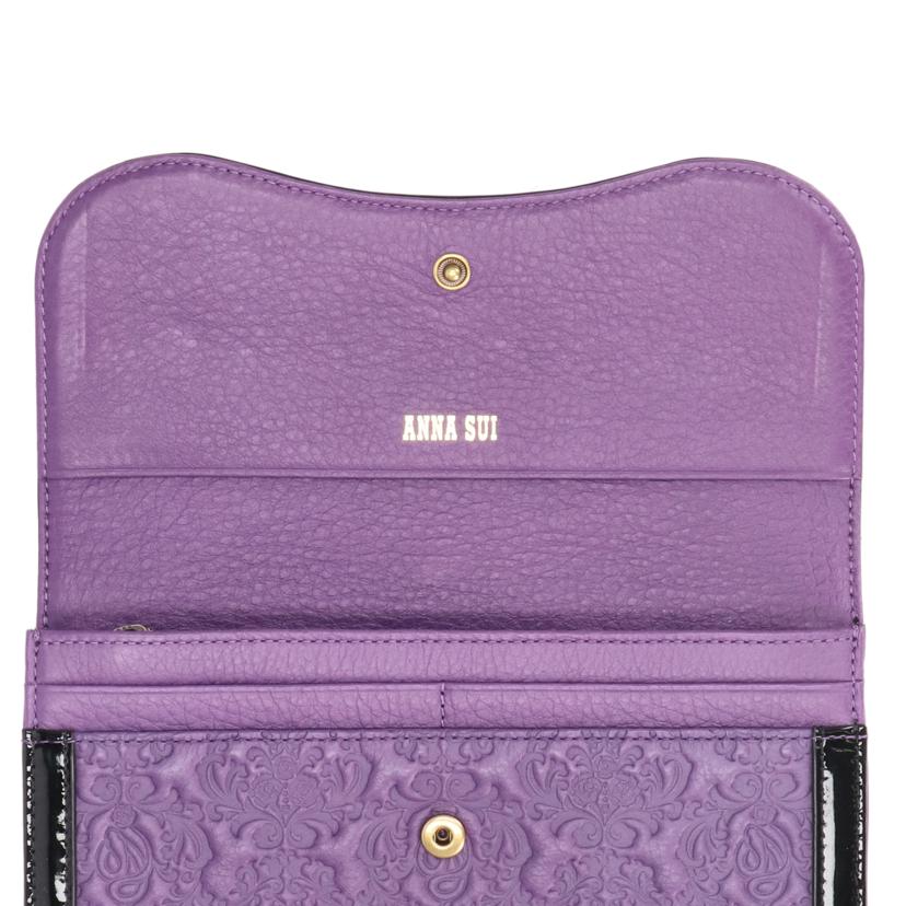 ANNA　SUI アナスイ/ガマ口／二つ折り長財布／パープル/316110//Aランク/18