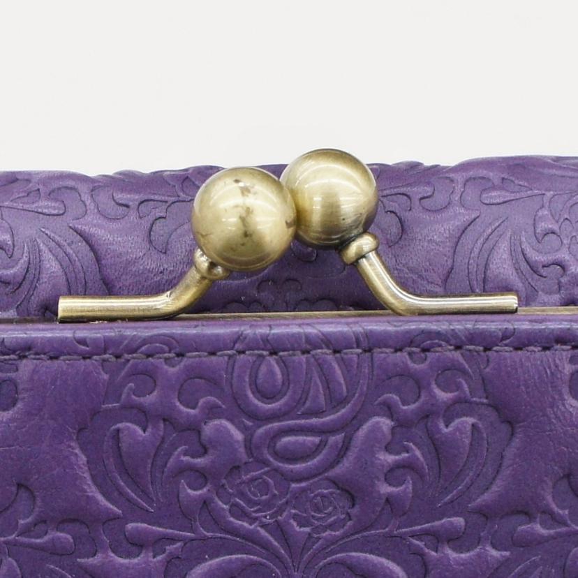 ANNA　SUI アナスイ/ガマ口／二つ折り長財布／パープル/316110//Aランク/18