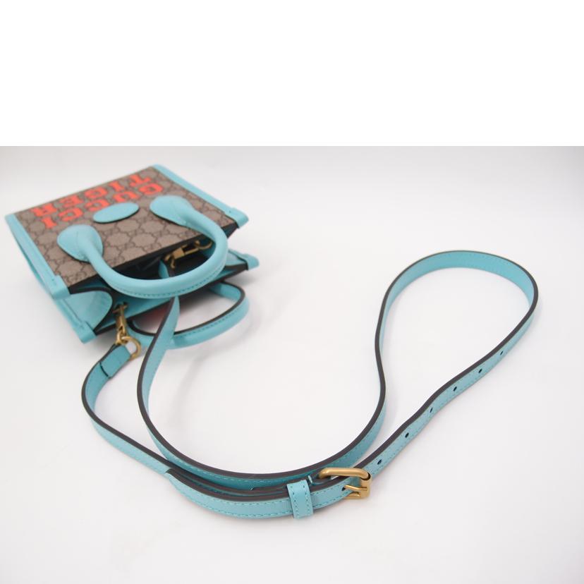 GUCCI グッチ/GGスプリームインターロッキングGミニ2wayトート／ブルー系/671623//520***/SAランク/69