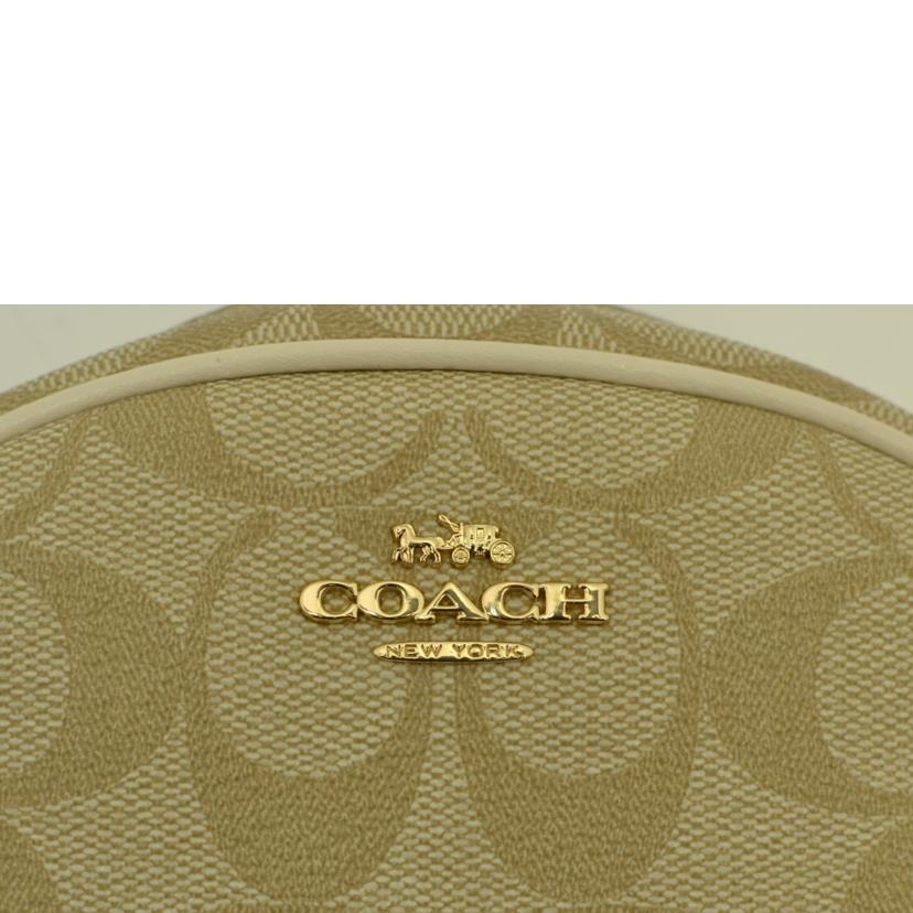 COACH/シグネチャーコスメポーチ／ライトベージュ/CA825//B22**/Aランク/75