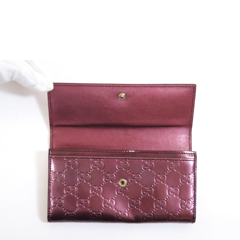GUCCI グッチ/ラブリーハートシマレザー長財布/25186//277*/Bランク/71