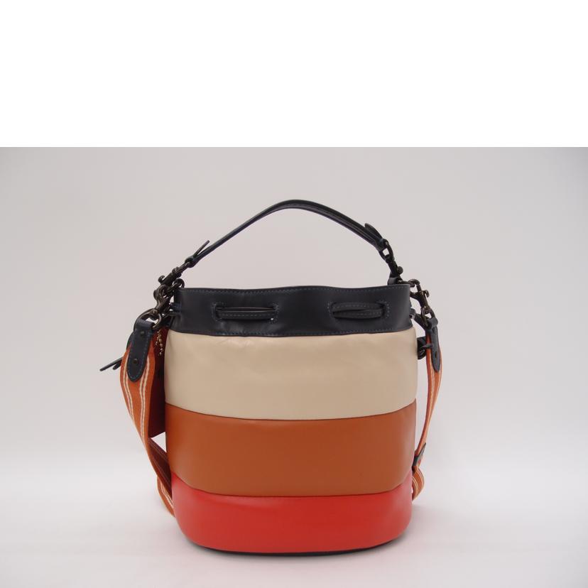 COACH コーチ/◎カラーブロックフィールドバケット2wayショルダー／バイカラー/C6843//J21**/Aランク/69