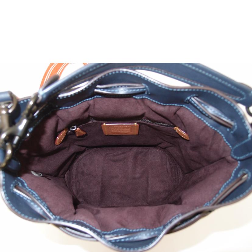 COACH コーチ/◎カラーブロックフィールドバケット2wayショルダー／バイカラー/C6843//J21**/Aランク/69