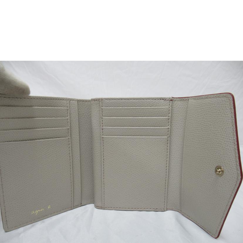 agnis　b アニエスベーボヤージュ/二つ折り財布／赤/TAW05-01-449//Aランク/63