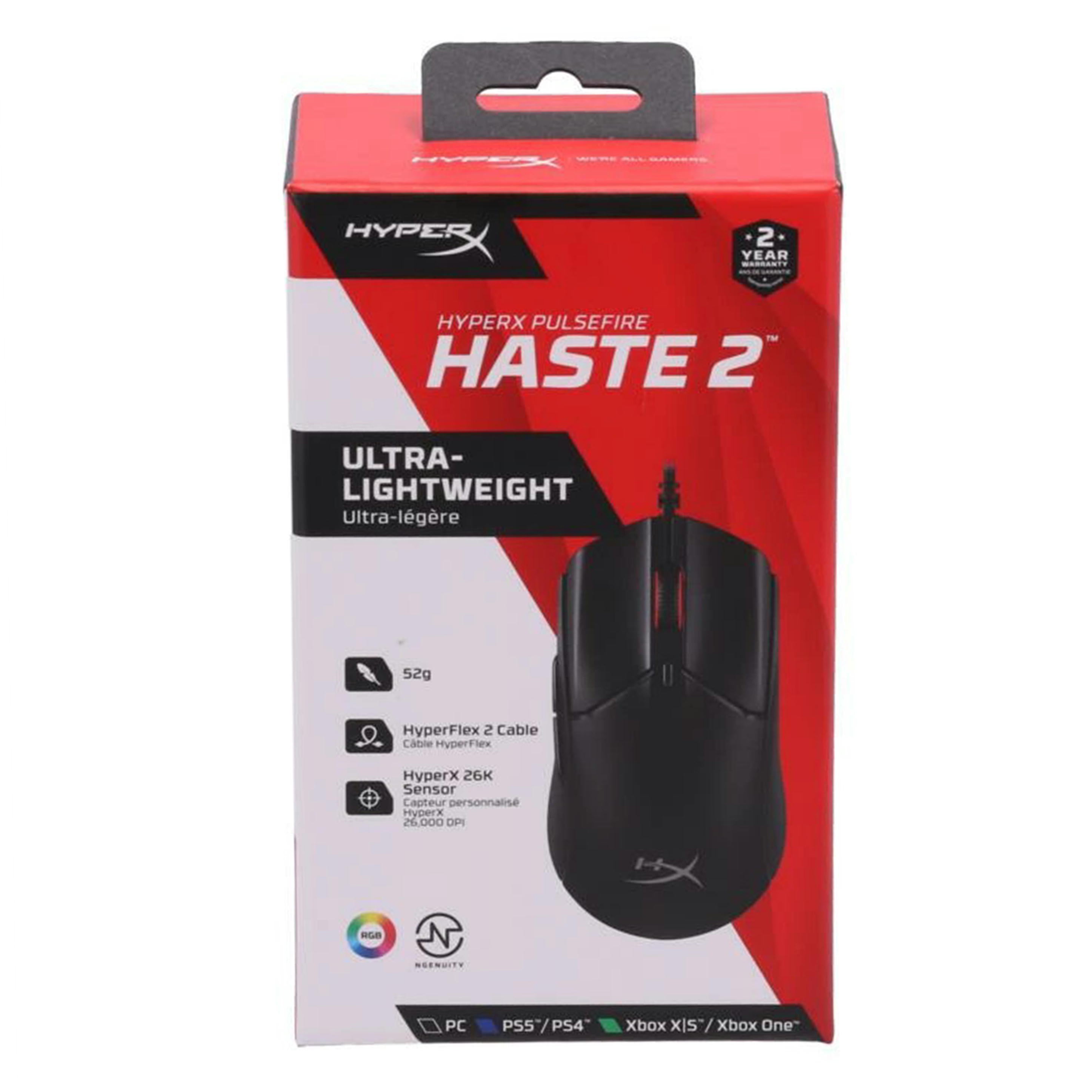 HyperX ハイパーエックス　/ゲーミングマウス／Pulsefire　Haste2/6N0A7AA//1H644401XS/Sランク/67