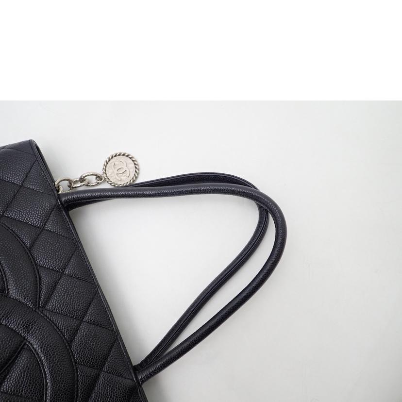 CHANEL シャネル/キャビアスキン復刻トート/ブラック/A01804//638****/Aランク/69